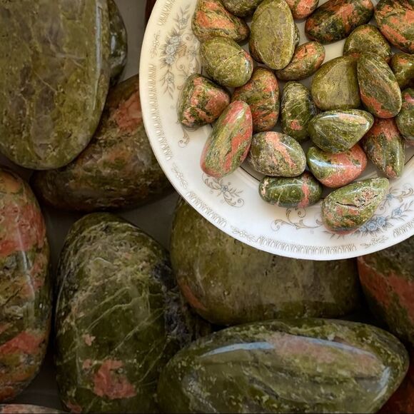 Polished Unakite Tumbles - Picture 1 of 3